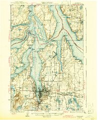 1937 Map of Olympia, 1943 Print