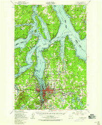1949 Map of Olympia, WA, 1958 Print