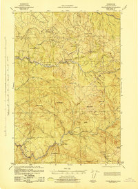 Download a high-resolution, GPS-compatible USGS topo map for Pigeon Springs, WA (1943 edition)