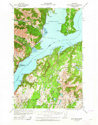 1936 Map of Mason County, WA, 1964 Print