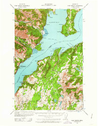 1936 Map of Mason County, WA, 1962 Print