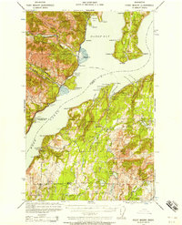 1936 Map of Mason County, WA, 1958 Print
