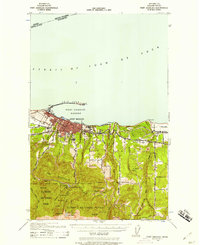 1941 Map of Port Angeles, 1958 Print