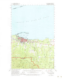 preview thumbnail of historical topo map of Port Angeles, WA in 1961