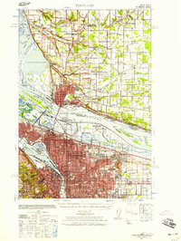 preview thumbnail of historical topo map of Portland, OR in 1940