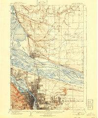1905 Map of Portland, 1940 Print