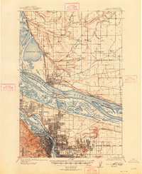 1905 Map of Portland, 1948 Print