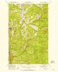 1948 Map of Republic, WA, 1957 Print