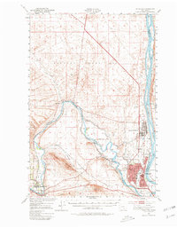 1951 Map of Richland, 1980 Print