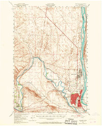 1951 Map of Richland, 1967 Print