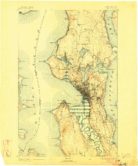 preview thumbnail of historical topo map of Seattle, WA in 1894