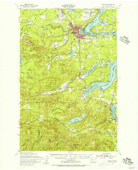 1953 Map of Shelton, WA, 1956 Print