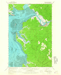 1957 Map of South Bend, WA, 1967 Print