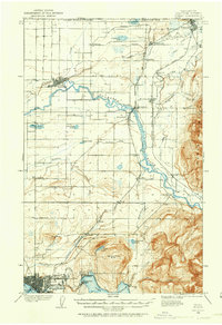 1906 Map of Whatcom County, WA, 1958 Print
