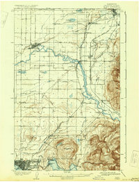 1908 Map of Whatcom County, WA, 1931 Print
