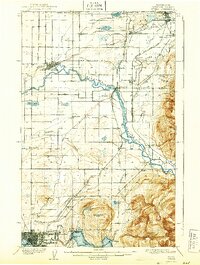 1908 Map of Bellingham, WA, 1943 Print