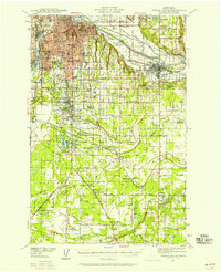 Download a high-resolution, GPS-compatible USGS topo map for Tacoma South, WA (1958 edition)