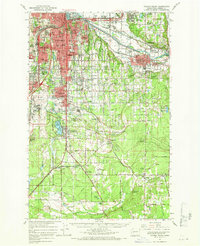 preview thumbnail of historical topo map of Pierce County, WA in 1961