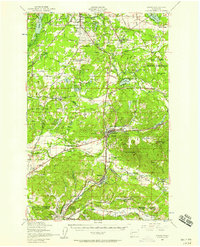1949 Map of Tenino, WA, 1958 Print