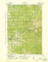 preview thumbnail of historical topo map of Cowlitz County, WA in 1942