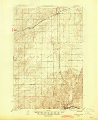 1925 Map of Washtucna, WA, 1945 Print
