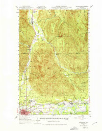 1951 Map of Acme, WA, 1974 Print