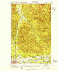 1951 Map of Acme, WA, 1953 Print