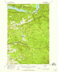 1956 Map of Yacolt, 1958 Print