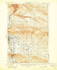 1941 Map of Yakima East, 1948 Print