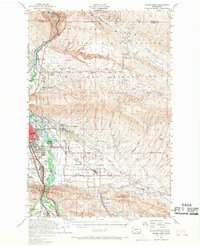 1953 Map of Yakima East, 1968 Print