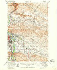 1953 Map of Yakima East, 1958 Print