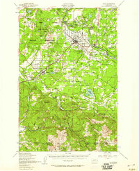 1949 Map of Yelm, 1958 Print