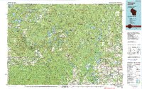 preview thumbnail of historical topo map of Wabeno, WI in 1990
