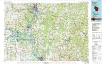 1984 Map of Milladore, WI, 1990 Print