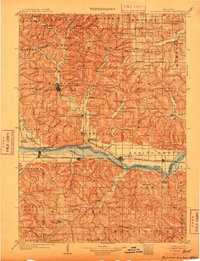 1905 Map of Iowa County, WI