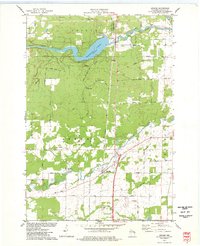 1974 Map of Abrams, WI, 1977 Print