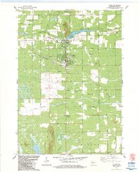1983 Map of Adams, WI, 1984 Print