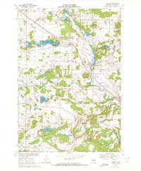 preview thumbnail of historical topo map of Amherst, WI in 1969
