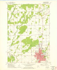 1973 Map of Antigo, WI, 1976 Print