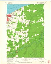 1964 Map of Ashland, WI, 1965 Print