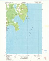 Download a high-resolution, GPS-compatible USGS topo map for Baileys Harbor East, WI (1983 edition)