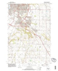 1992 Map of Bellevue, WI, 1996 Print