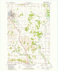 1975 Map of Bloomer, WI, 1978 Print