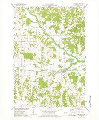 1975 Map of Downing, WI, 1978 Print