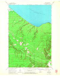 preview thumbnail of historical topo map of Ashland County, WI in 1964