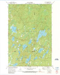 1971 Map of Clam Lake, WI, 1990 Print
