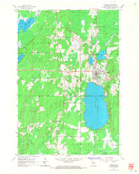 1965 Map of Crandon, WI, 1966 Print