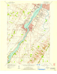 1954 Map of De Pere, 1956 Print