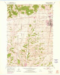 1952 Map of Dodgeville, 1980 Print