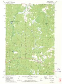 preview thumbnail of historical topo map of Dunbar, WI in 1972